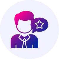 Customer Ratings Icon Minimal Gradient Style vector