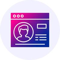 User Profile Icon Minimal Gradient Style vector