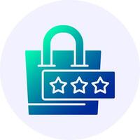 Shopping Experience Icon Minimal Gradient Style vector