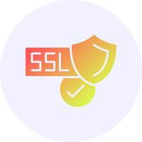 SSL Certificate Icon Minimal Gradient Style vector