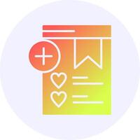 Add to Wishlist Icon Minimal Gradient Style vector