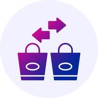 Exchange Icon Minimal Gradient Style vector