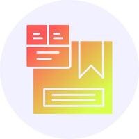 Return Label Icon Minimal Gradient Style vector
