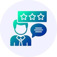 Customer Testimonials Icon Minimal Gradient Style vector
