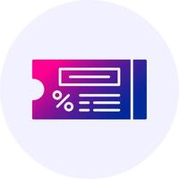 Coupon Code Icon Minimal Gradient Style vector