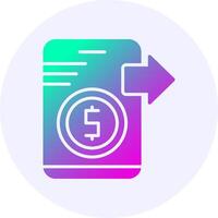 Mobile Payment Icon Minimal Gradient Style vector