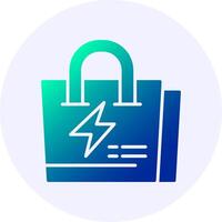 Flash Sale Icon Minimal Gradient Style vector