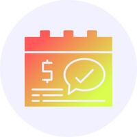 Subscription Icon Minimal Gradient Style vector
