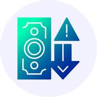 Price Drop Alert Icon Minimal Gradient Style vector