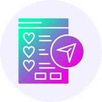 Wishlist Sharing Icon Minimal Gradient Style vector