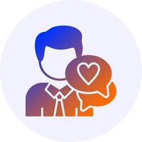 Customer Feedback Icon Minimal Gradient Style vector