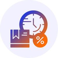Limited Stock Alert Icon Minimal Gradient Style vector