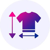 Size Guide Icon Minimal Gradient Style vector