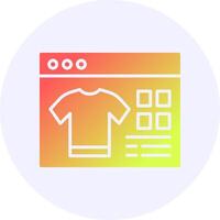 Gift Card Icon Minimal Gradient Style vector