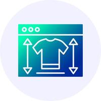 Color Options Icon Minimal Gradient Style vector