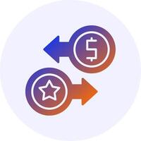 Loyalty Points Icon Minimal Gradient Style vector