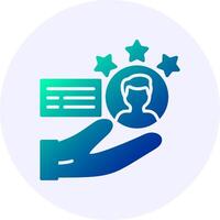 Customer Satisfaction Icon Minimal Gradient Style vector