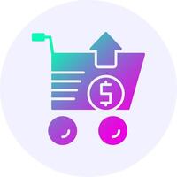 Upselling Icon Minimal Gradient Style vector