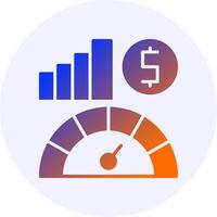 Economic indicators Icon Minimal Gradient Style vector