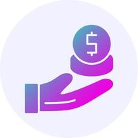 Investment Icon Minimal Gradient Style Design vector