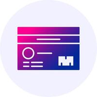 ATM card Icon Minimal Gradient Style vector