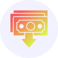 Bankruptcy Icon Minimal Gradient Style vector