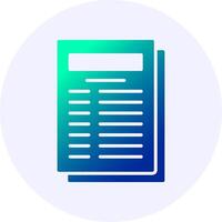 Bank statement Icon Minimal Gradient Style vector