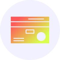 Debit card Icon Minimal Gradient Style vector
