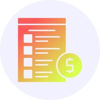Budget Icon Minimal Gradient Style vector
