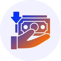 Loan Icon Minimal Gradient Style vector