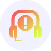 Customer service Icon Minimal Gradient Style Design vector