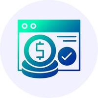 Electronic payment Icon Minimal Gradient Style vector