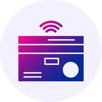 Contactless payment Icon Minimal Gradient Style vector