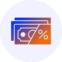 Tax deduction Icon Minimal Gradient Style vector