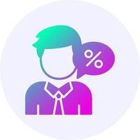 Tax advisor Icon Minimal Gradient Style vector