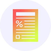Tax forms Icon Minimal Gradient Style vector