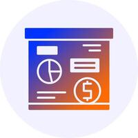 Tax planning Icon Minimal Gradient Style vector