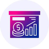 Economic growth Icon Minimal Gradient Style vector