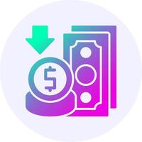 Deflation Icon Minimal Gradient Style vector