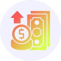 Inflation Icon Minimal Gradient Style vector