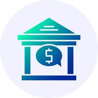 Fiscal policy Icon Minimal Gradient Style vector