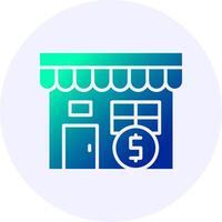 Merchant Icon Minimal Gradient Style vector