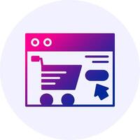 E commerce Icon Minimal Gradient Style Design vector