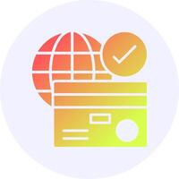 Payment gateway Icon Minimal Gradient Style Design vector