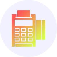 Point of sale POS Machine Gradient Icon vector