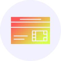 Chip card Icon Minimal Gradient Style vector