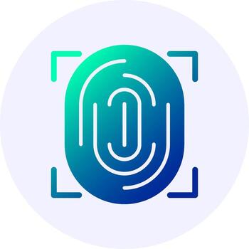 Biometric authentication Icon Minimal Gradient Style vector