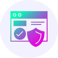 Online security Icon Minimal Gradient Style vector