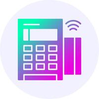 Card reader Icon Minimal Gradient Style vector