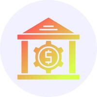 Monetary policy Icon Minimal Gradient Style vector